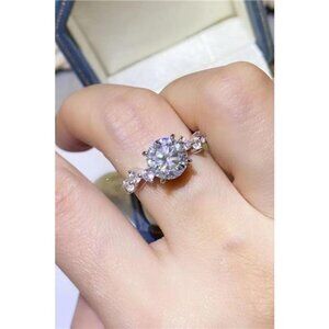 2 Carat Moissanite 925 Sterling Silver Ring